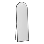 Specchio a figura intera classico con cornice in legno e arco ad angolo retto