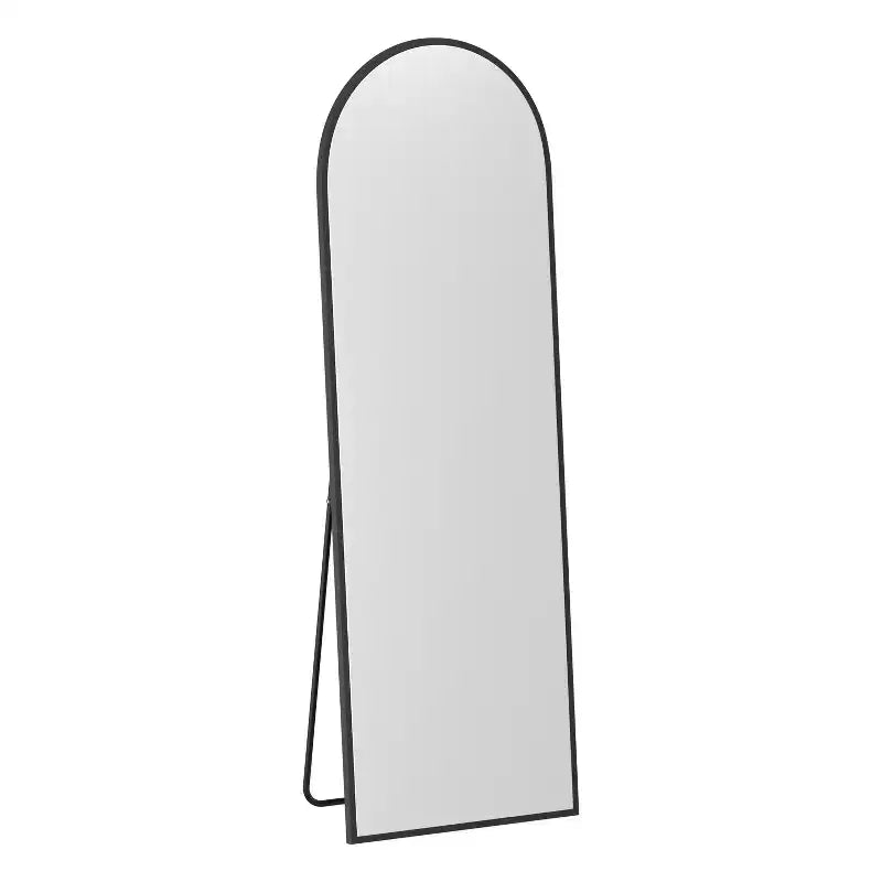 Specchio a figura intera classico con cornice in legno e arco ad angolo retto