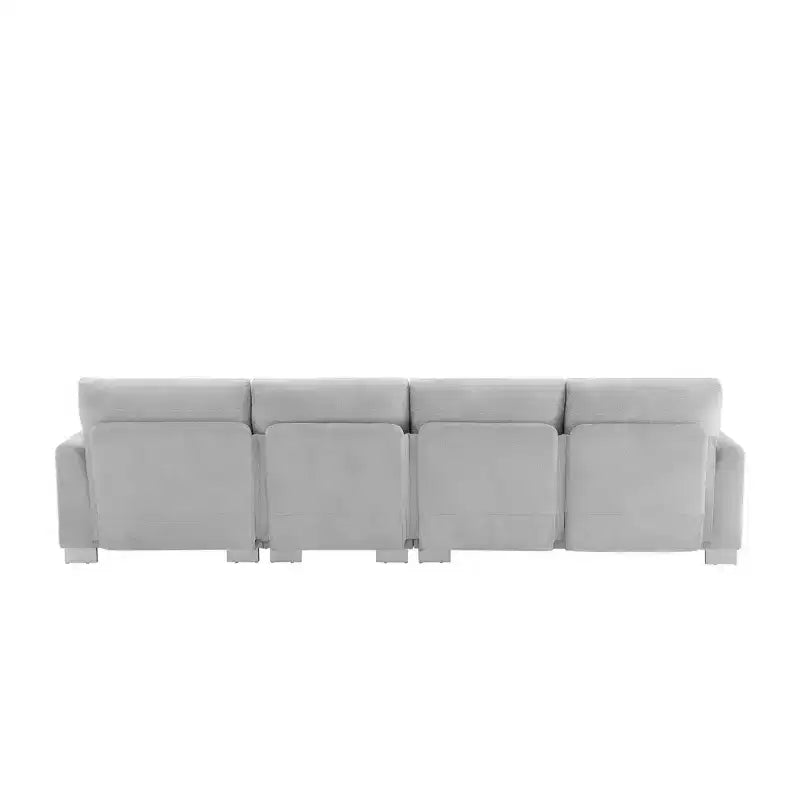 Divano componibile moderno di grandi dimensioni, divano di lusso a L con chaise longue e 2 cuscini