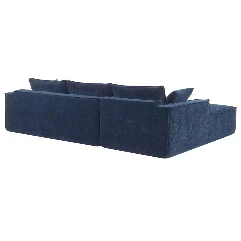 Divano componibile moderno di grandi dimensioni, divano di lusso a L con chaise longue e 2 cuscini