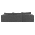 Divano componibile moderno di grandi dimensioni, divano di lusso a L con chaise longue e 2 cuscini