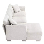 Divano componibile moderno di grandi dimensioni, divano di lusso a L con chaise longue e 2 cuscini
