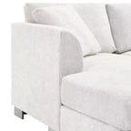 Divano componibile moderno di grandi dimensioni, divano di lusso a L con chaise longue e 2 cuscini
