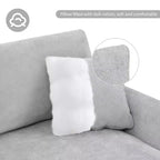 Divano componibile moderno di grandi dimensioni, divano di lusso a L con chaise longue e 2 cuscini