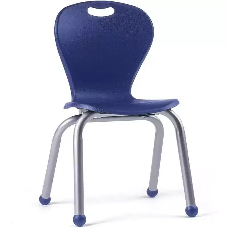 Tavolo e sedie per attività Set tavolo con bordo spruzzato nero 24x48 con gambe regolabili e 4 sedie blu da 12 pollici per aula