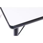Tavolo e sedie per attività Set tavolo con bordo spruzzato nero 24x48 con gambe regolabili e 4 sedie blu da 12 pollici per aula