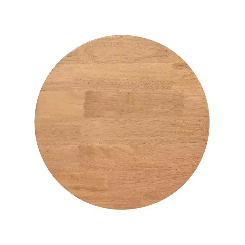 Kenzie Tavolino d'appoggio rotondo a colonna scanalata da 19,5", in gomma color marrone naturale chiaro