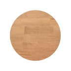 Kenzie Tavolino d'appoggio rotondo a colonna scanalata da 19,5", in gomma color marrone naturale chiaro