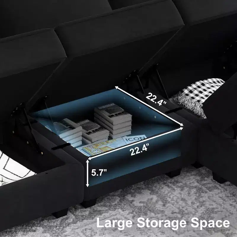 Modulo Singolo di Seduta in Velluto Componibile