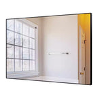 Specchio da bagno nero moderno: cornice in alluminio, verticale/orizzontale, decorativo