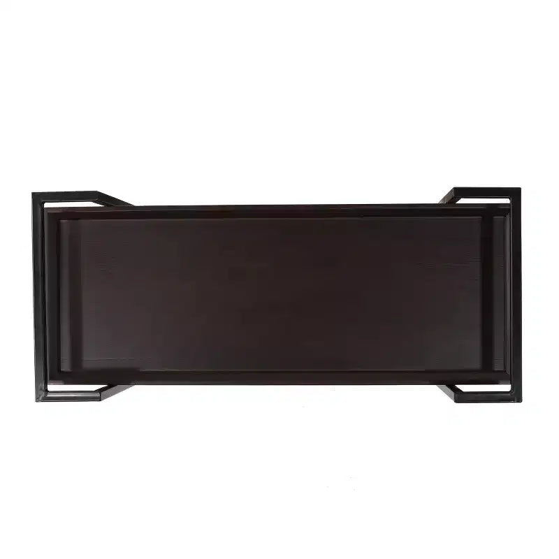 Carrello da bar Harrison Industrial con ruote in legno finto e ferro