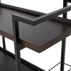 Carrello da bar Harrison Industrial con ruote in legno finto e ferro