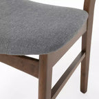 Set da pranzo Bryner Mid Century Modern 5 pezzi in tessuto e legno