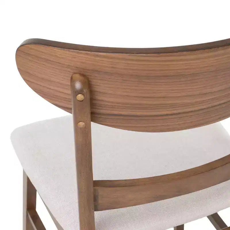 Set da pranzo Bryner Mid Century Modern 5 pezzi in tessuto e legno
