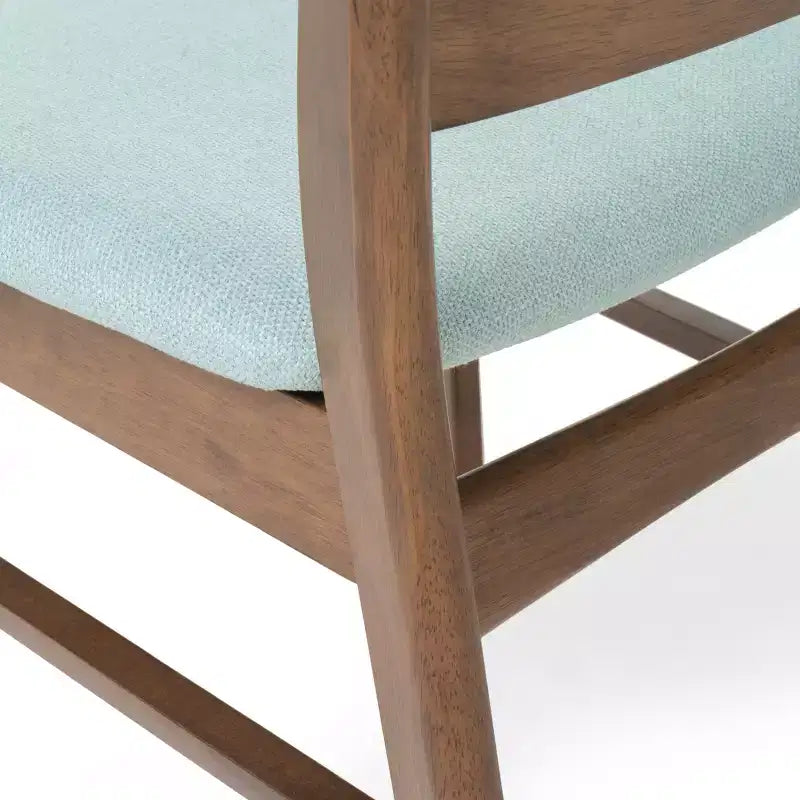 Set da pranzo Bryner Mid Century Modern 5 pezzi in tessuto e legno