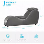 Chaise longue da yoga da 60 pollici con cuscino poggiatesta regolabile