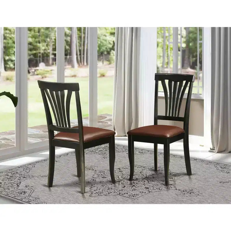 Sedie da cucina set schienale a doghe in legno massello finitura panna e ciliegio