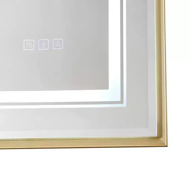 Specchio da bagno a LED con bordo smussato 40x30 pollici con illuminazione sfumata 3000-6000K