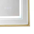 Specchio da bagno a LED con bordo smussato 40x30 pollici con illuminazione sfumata 3000-6000K