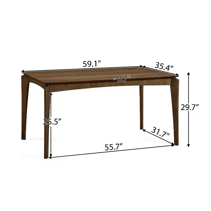 Set da pranzo da 7 pezzi Amesbury in legno e tessuto