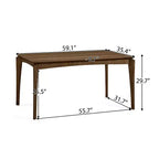 Set da pranzo da 7 pezzi Amesbury in legno e tessuto