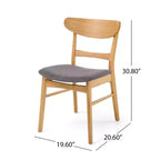 Set da pranzo da 7 pezzi Amesbury in legno e tessuto