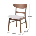 Set da pranzo da 7 pezzi Amesbury in legno e tessuto