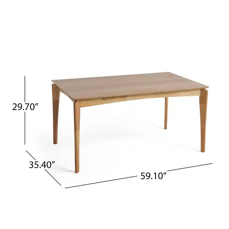 Set da pranzo da 7 pezzi Amesbury in legno e tessuto