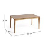Set da pranzo da 7 pezzi Amesbury in legno e tessuto