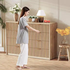 Comò scanalato a 63 8/9 cassetti - Ampio organizer in legno con maniglie in metallo e design antiribaltamento per camera da letto, soggiorno, corridoio