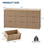 Comò scanalato a 63 8/9 cassetti - Ampio organizer in legno con maniglie in metallo e design antiribaltamento per camera da letto, soggiorno, corridoio