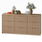 Comò scanalato a 63 8/9 cassetti - Ampio organizer in legno con maniglie in metallo e design antiribaltamento per camera da letto, soggiorno, corridoio