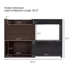 Scarpiera angolare estensibile e girevole, mobile contenitore da 82,5 cm a 149,3 cm con cassetto per ingresso corridoio