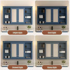 Mobiletto da bagno a parete da 47 pollici, armadietto dei medicinali a parete con specchio e ripiani aperti, mobiletto pensile galleggiante sopra il WC per bagno