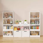 Organizzatore di libri, mobile contenitore giocattoli, bianco