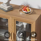 93 Mobili porta-CD/DVD in legno nero con ripiani regolabili e 2 ante in vetro per soggiorno e camera da letto