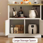 Scaffale da Panettiere Rustico, Supporto per Microonde con Armadietto, Dispensa da Cucina, Mobile Bar per Caffè da Cucina per Spezie, Piatti e Pentole