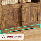 Scaffale da Panettiere Rustico, Supporto per Microonde con Armadietto, Dispensa da Cucina, Mobile Bar per Caffè da Cucina per Spezie, Piatti e Pentole