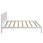 Base Letto a Piattaforma una Piazza, Telaio Letto Moderno in Legno di Pino con Testiera, Supporto a Doghe in Legno, Nessuna Rete a Molle Necessaria, per Camera da Letto