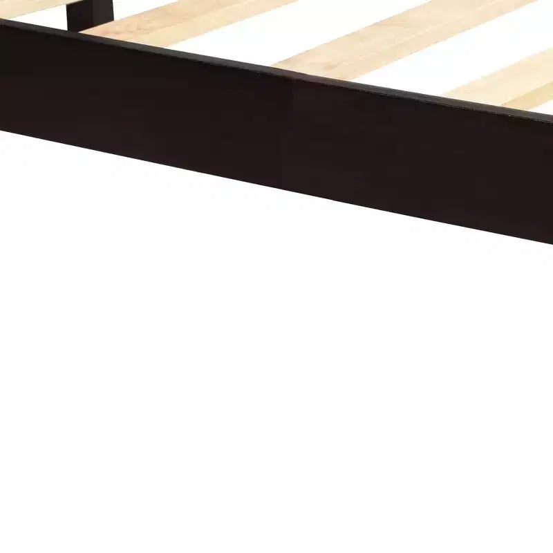 Base Letto a Piattaforma una Piazza, Telaio Letto Moderno in Legno di Pino con Testiera, Supporto a Doghe in Legno, Nessuna Rete a Molle Necessaria, per Camera da Letto