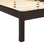 Base Letto a Piattaforma una Piazza, Telaio Letto Moderno in Legno di Pino con Testiera, Supporto a Doghe in Legno, Nessuna Rete a Molle Necessaria, per Camera da Letto