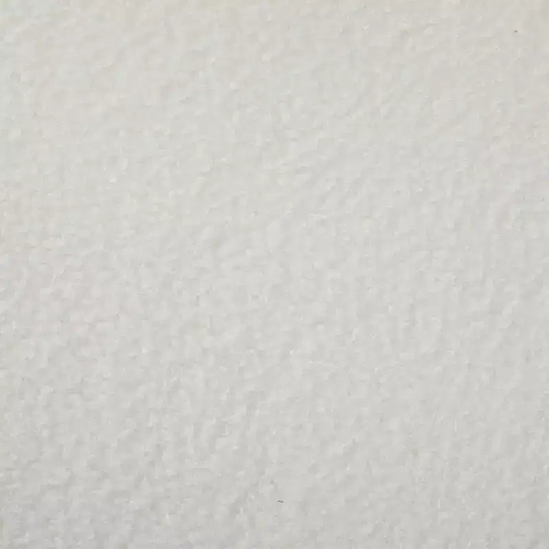 Poltrona moderna in bouclé con schienale arrotolato, struttura in legno massello, seduta imbottita per soggiorno, camera da letto o ufficio