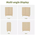 Credenza a Buffet con Ante e Ripiani Regolabili, Mobile Contenitore Moderno Scanalato per Soggiorno, Sala da Pranzo, Cucina