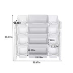 Organizer per Giocattoli per Bambini con 12 Cesti, Set di Mobili Multifunzionali per la Cameretta con Ripiani in HDPE (Grigio-Bianco)