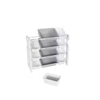 Organizer per Giocattoli per Bambini con 12 Cesti, Set di Mobili Multifunzionali per la Cameretta con Ripiani in HDPE (Grigio-Bianco)
