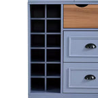 Dispensa da Cucina Autoportante Alta 180 cm, Grande Credenza con Armadietto per la Sala da Pranzo, con 4 Ante Pieghevoli, Ripiani e Portabottiglie
