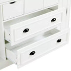 Dispensa da Cucina Autoportante Alta 180 cm, Grande Credenza con Armadietto per la Sala da Pranzo, con 4 Ante Pieghevoli, Ripiani e Portabottiglie