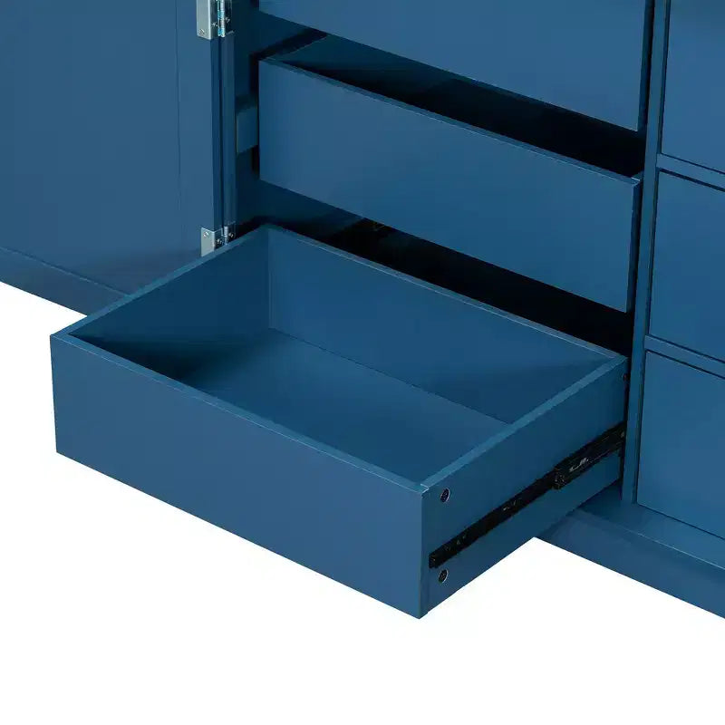 Dispensa da cucina indipendente alta 183 cm, grande armadio da sala da pranzo con ante e ripiani regolabili