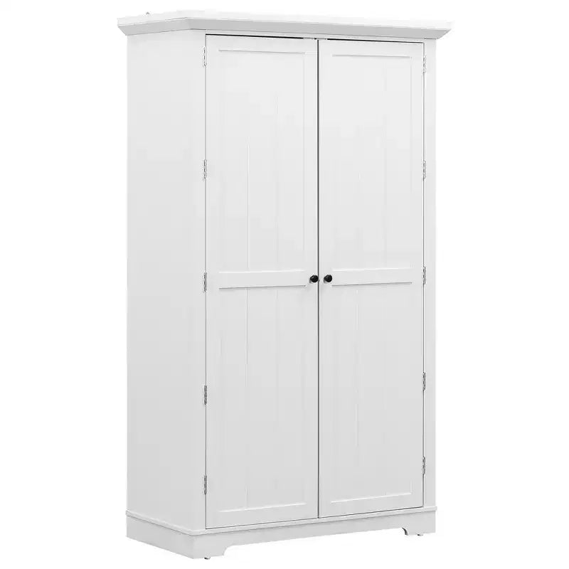 Dispensa da cucina indipendente alta 183 cm, grande armadio da sala da pranzo con ante e ripiani regolabili