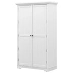 Dispensa da cucina indipendente alta 183 cm, grande armadio da sala da pranzo con ante e ripiani regolabili